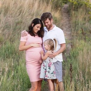 Pink Blush maternity dress